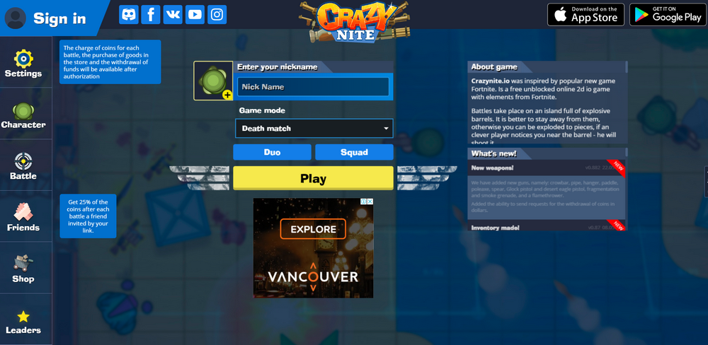 Crazynite.io - Battle royale and zombies! - Release Announcements 
