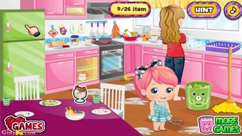 Baby Alice Fun Cleaning - Baby Game Movie 