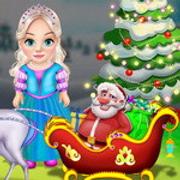 Little Elsa Clean Christmas Carriage