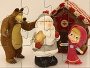 Masha And The Bear With Santa Claus