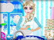 Elsa Washing Dishes