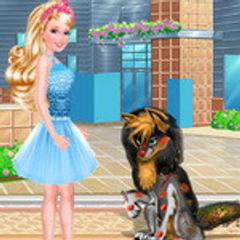 Barbie With Little Wolfhound
