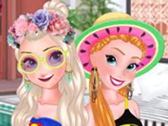 Elsa And Anna Pool Party