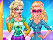 Winter Fashion Elsa And Super Barbie