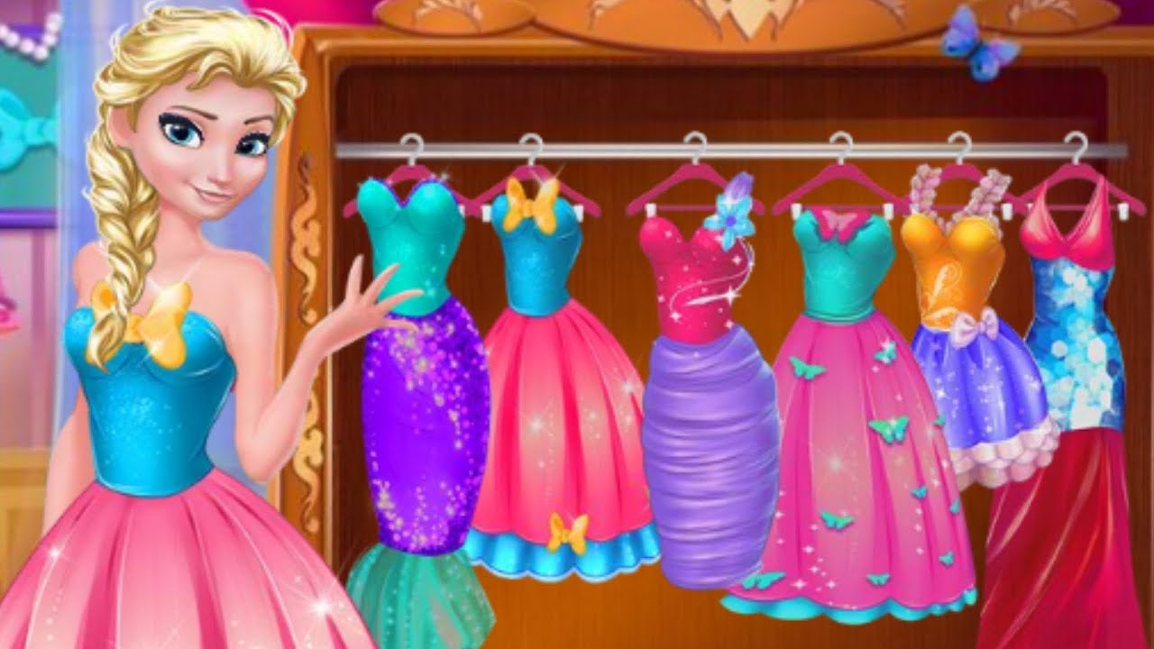 barbie elsa dress up game