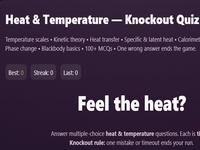 Physics: Heat Temperatuie Quiz