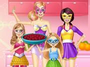 Barbie Family cooking Berry Pie