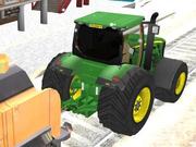 Chained Tractor Towing Train