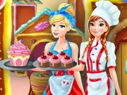 Anna and Cinderella at the Cupcakes Fact
