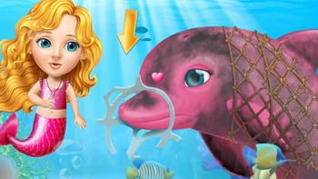 Fun Care Kids Game - Sweet Baby Girl Mermaid Life - Magical ocean Underwater Explorer Makeover Games 