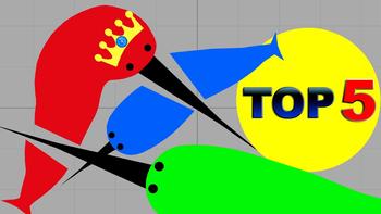 Narwhale.io - NARWHALE TOP 5 BATTLE LEADER // New Slither.io Agar.io (Narwhale.io Best Moments) 