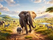Zoo Elephant Simulator City Attack