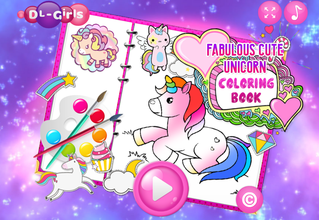 Fabuluous Cute Unicorn Coloring Book - Jogos na Internet