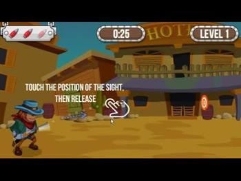 One hand cowboy shooting game level1 to level12 complete 