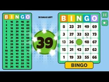 Bingo solo board game level complete 