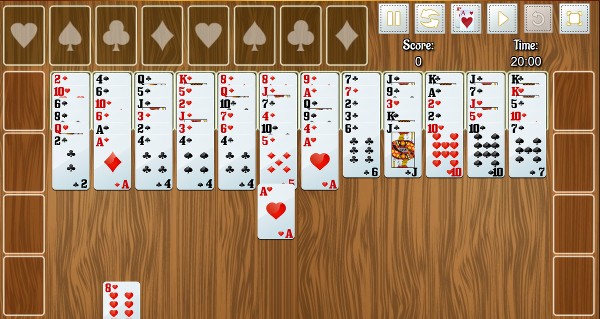 Play Freecell Duplex Solitaire Card Game Online for Free With No