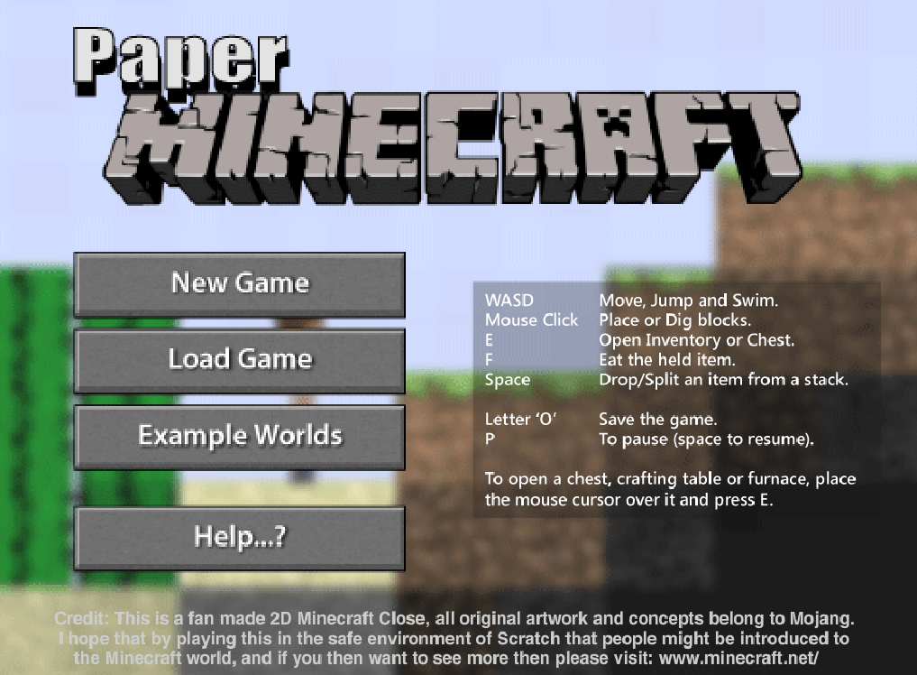 Paper Minecraft 🔥 Play online