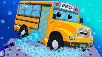 School Bus Car Wash | Toy Car Wash | Games for Kids & Toddlers 