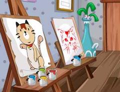 Abstract Painting House Escape