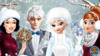 Princess Winter Wedding Ideas - Frozen Elsa and Jack Frost Wedding Princess videos for girls 