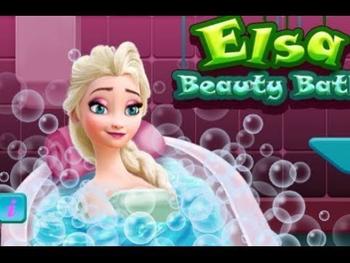 Elsa Beauty Bath Game Walkthrough | Ecaps Games 