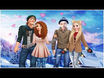 Icy Couples Winter Time - Frozen Princess Dress Up Games 