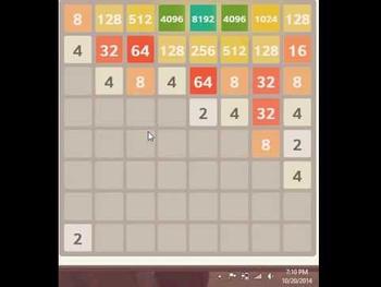16384 game in 12 minutes! playing 2048 on an 8 x 8 grid lightning quick! 