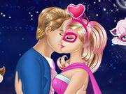 Barbie Superhero And Ken Kissing