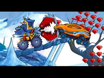 Car Eats Car: Winter Adventure Full Gameplay Walkthrough 