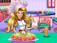 Princess Cooking Chicken Pasta