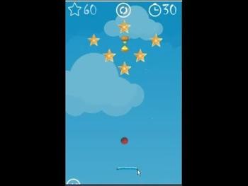 Stars and clouds arkanoid game score 170 