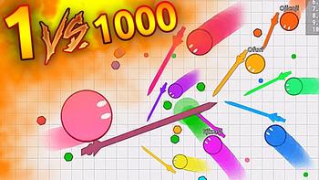 1 VS 1000 CRAZY BATTLE !! ( Rusher.io Gameplay ) 