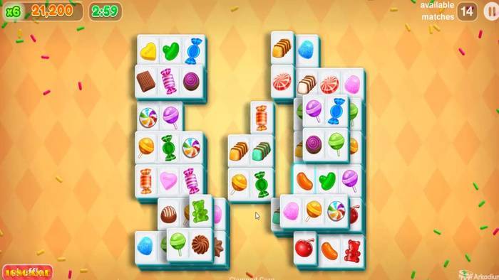 Mahjongg Candy - Jogo Grátis Online