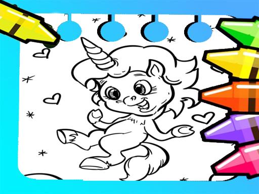 Magical Unicorn Coloring Pages Game - Play Magical Unicorn Coloring ...