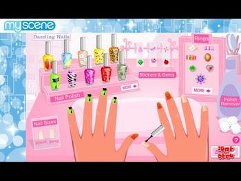 My Scene Dazzling Nails Game Play Preview + link to play the game 