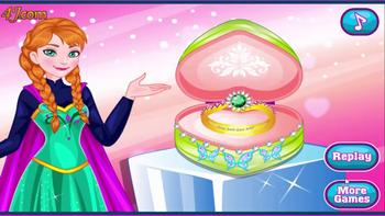Disney Frozen Games Anna's Glittery Fashion and Design Anna's Wedding Ring 