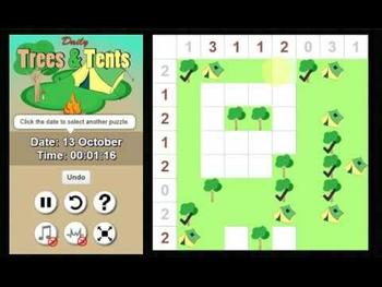Game Daily Trees and Tents 