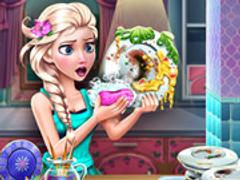 Ice Queen Dish Washing