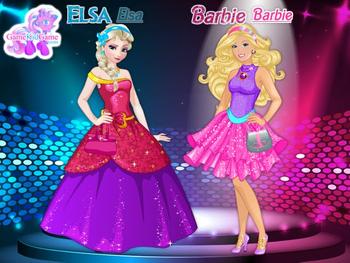 Elsa vs Barbie Fashion Contest - Jogos Online Grátis