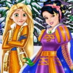 Rapunzel And Snow White Winter Dress Up