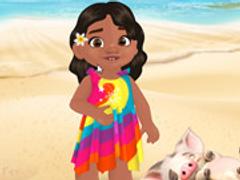 Baby Moana Gets Tidy