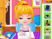 Baby Barbie Homework Slacking