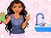 Moana Messy Kitchen Cleaning