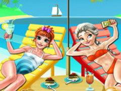 Elsa And Anna Beach Selfie