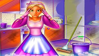 Disney Princess Rapunzel Great Cleaning - Games For Girls HD 
