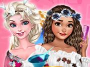 Elsa And Moana Fantasy Hairstyles Game Play Elsa And Moana