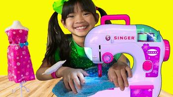 Emma Pretend Play w/ Princess Boutique & Toy Sewing Machine 