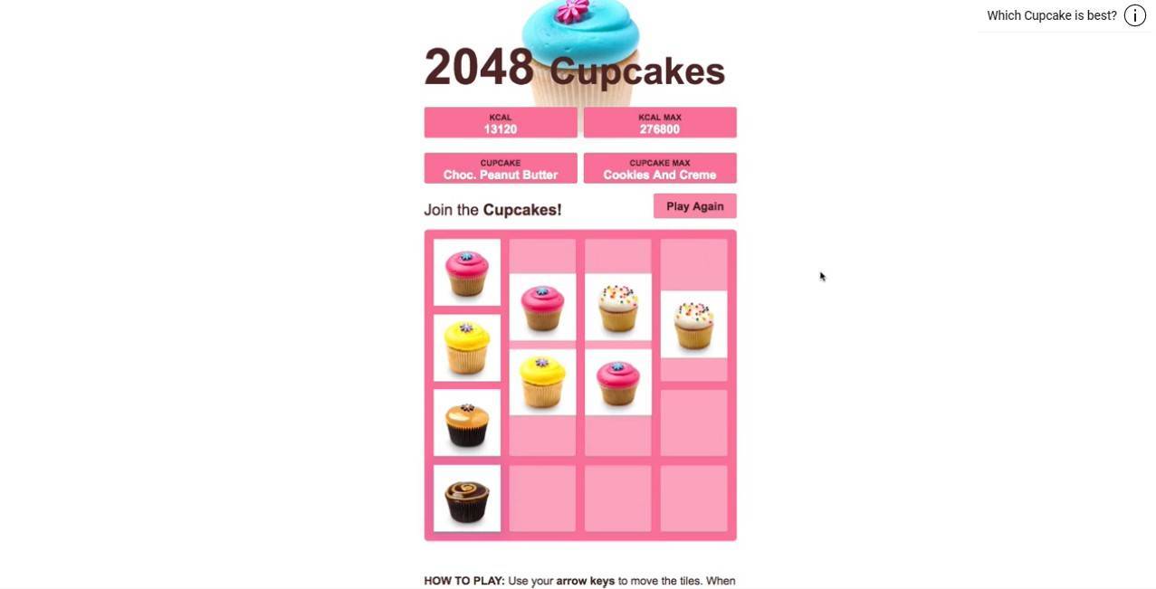 How To Win 2048 Cupcakes