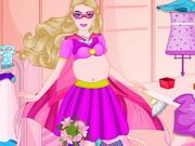 Pregnant Super Barbie Room Cleaning