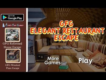 GFG Elegant Restaurant Escape Walkthrough [GenieFunGames] 